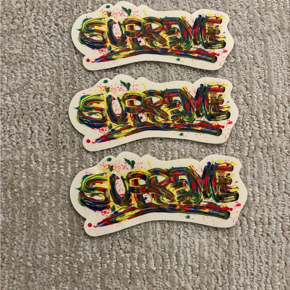 Supreme pack of 3 logo stickers new